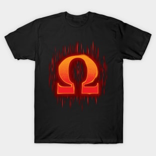 Greek Omega - Orangey Red T-Shirt